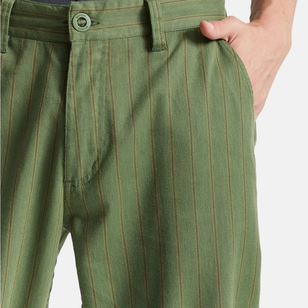 BRIXTON-NWT-Choice Chino Pant-Clover Green Stripe-30x30